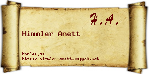 Himmler Anett névjegykártya